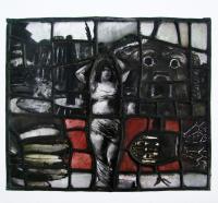 ELYGM:L2009.4Stained glass panel of a female figure © SGM