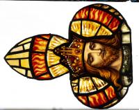 ELYGM:1982.16.13Trefoil panel depicting Jesus wearing a crown © SGM