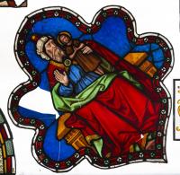 ELYGM:L1986.5.13Stained glass tracery depicting St John © SGM