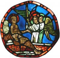 St Vincent Roundel, c.1225-50  (c) Stained Glass Museum