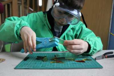 Children's glass fusing workshops at The Stained Glass Museum  (c) Stained Glass Museum
